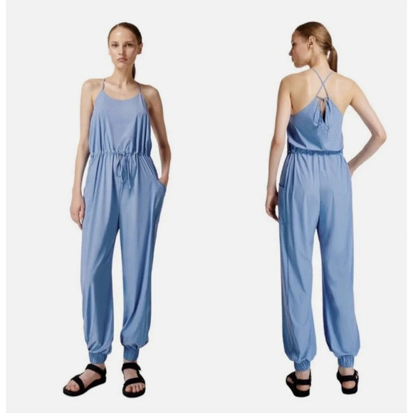Sweaty Betty Pants - Sweaty‎ Betty Karma Jumpsuit in Blue Size US 6 / Small
